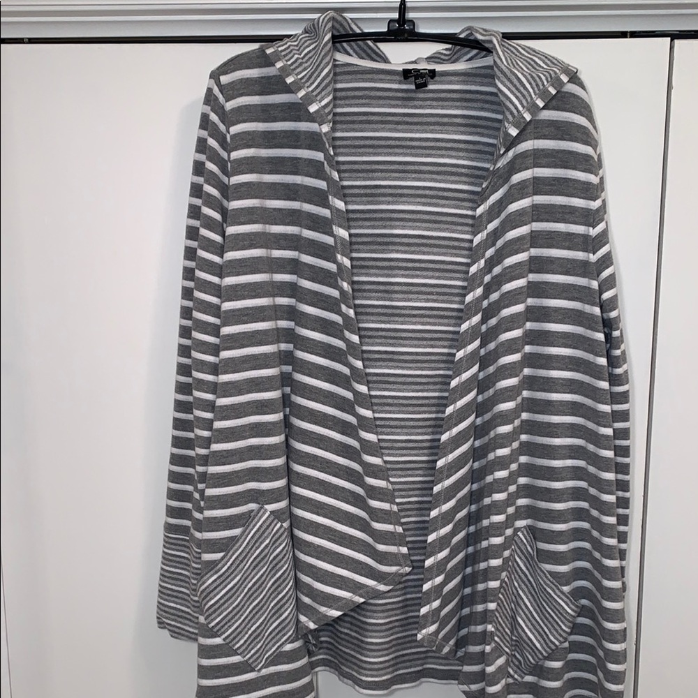 Striped Gray Women's Sweater
